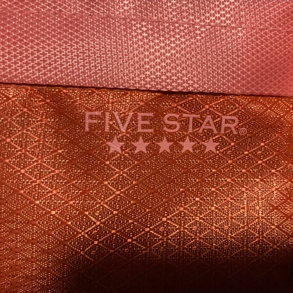 New with Tags Five Star Metallic Coral Orange & Pink Pencil Pouch